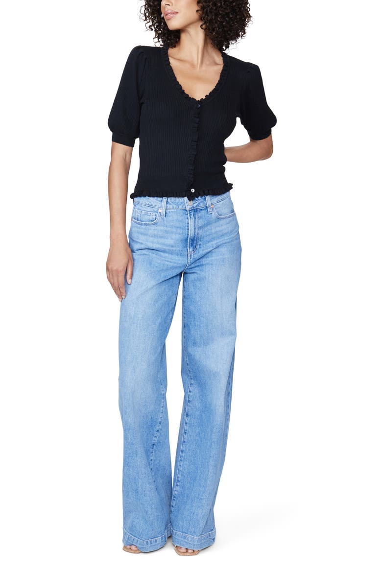 Tasha Ribbed Cardigan, Alternate, color, BLACK