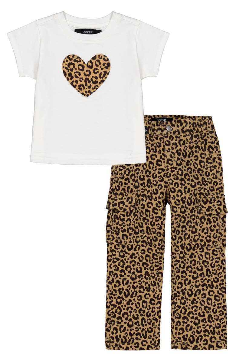 Joe's Jeans Heart Graphic T-Shirt & Leopard Print Jeans, Main, color, Leopard