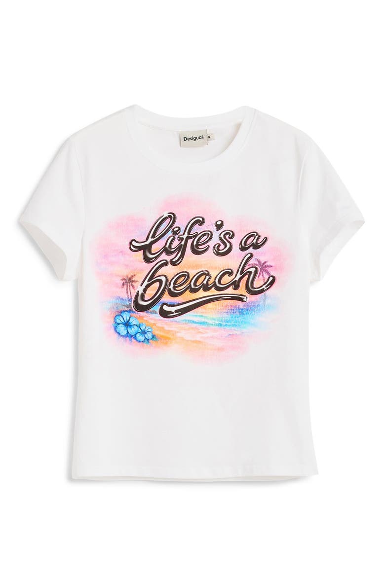Graphic Cotton Baby Tee, Alternate, color, WHITE