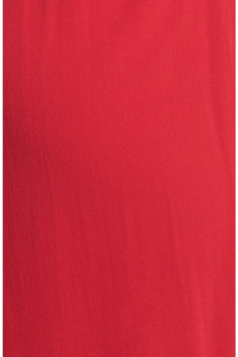 Pleated Stretch Silk Gown, Alternate, color, RUBY RED