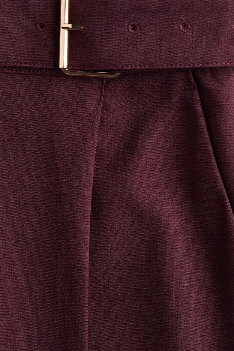 Straight-leg Pants With Belt, Alternate, color, Dark purple
