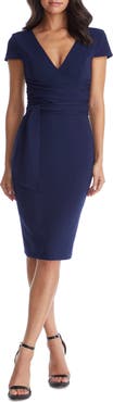 Dress the Population Dana Wrap Waist Cocktail Dress