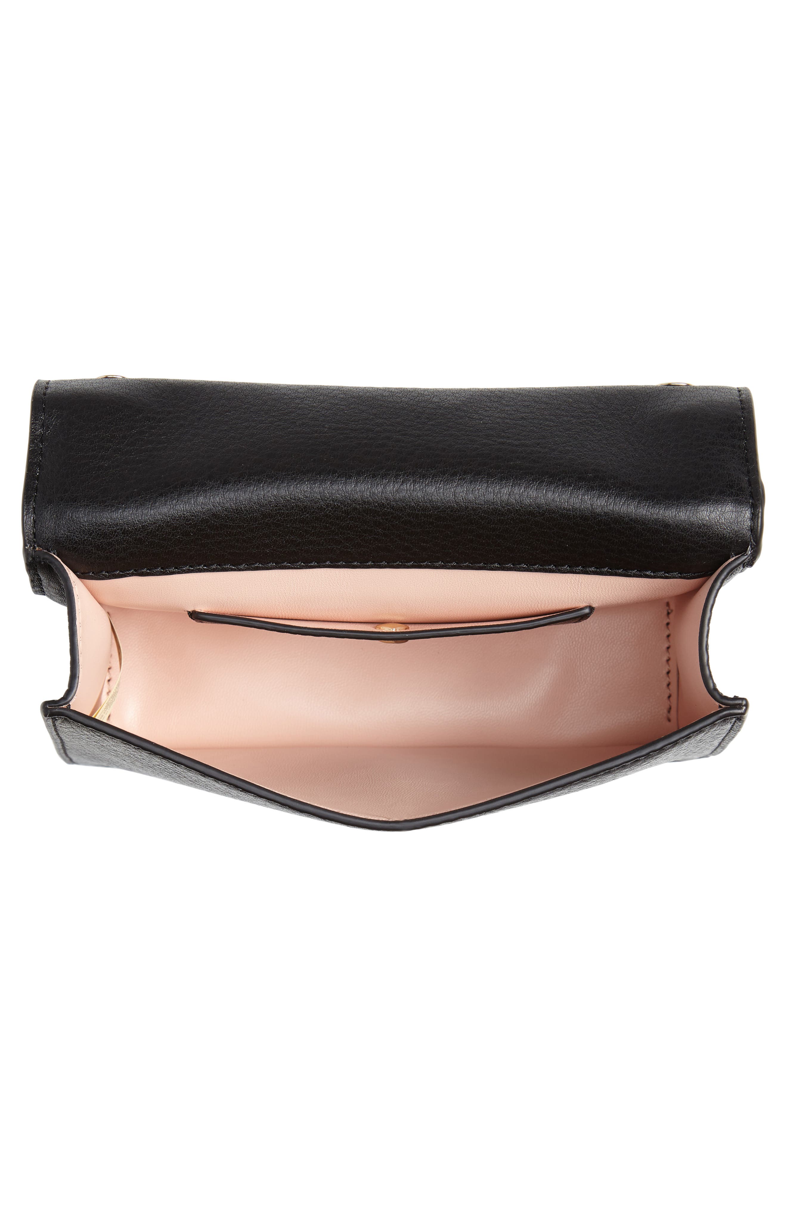 hayes street - hazel studded leather crossbody bag, Alternate, color, BLACK