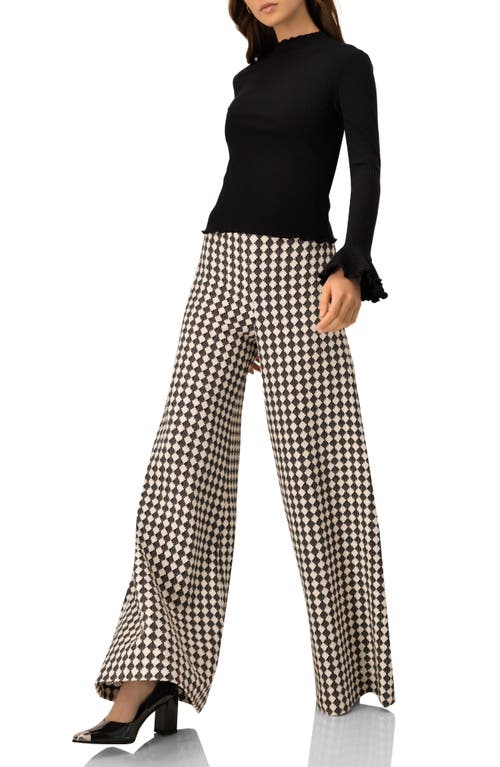 Ivonne Ribbed Long-sleeve Top With Flared Cuffs In Black