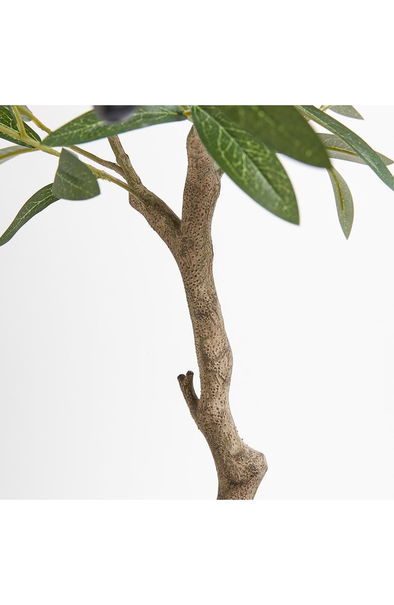 CG Hunter Artificial Olive Topiary Tree with Mediterranean Pot, Alternate, color, Green