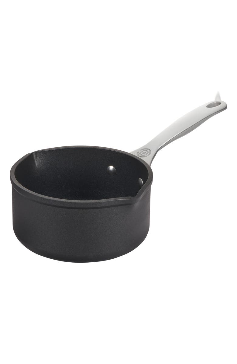 Le Creuset 1.6-Quart Toughened Nonstick PRO Saucepan, Main, color, Black
