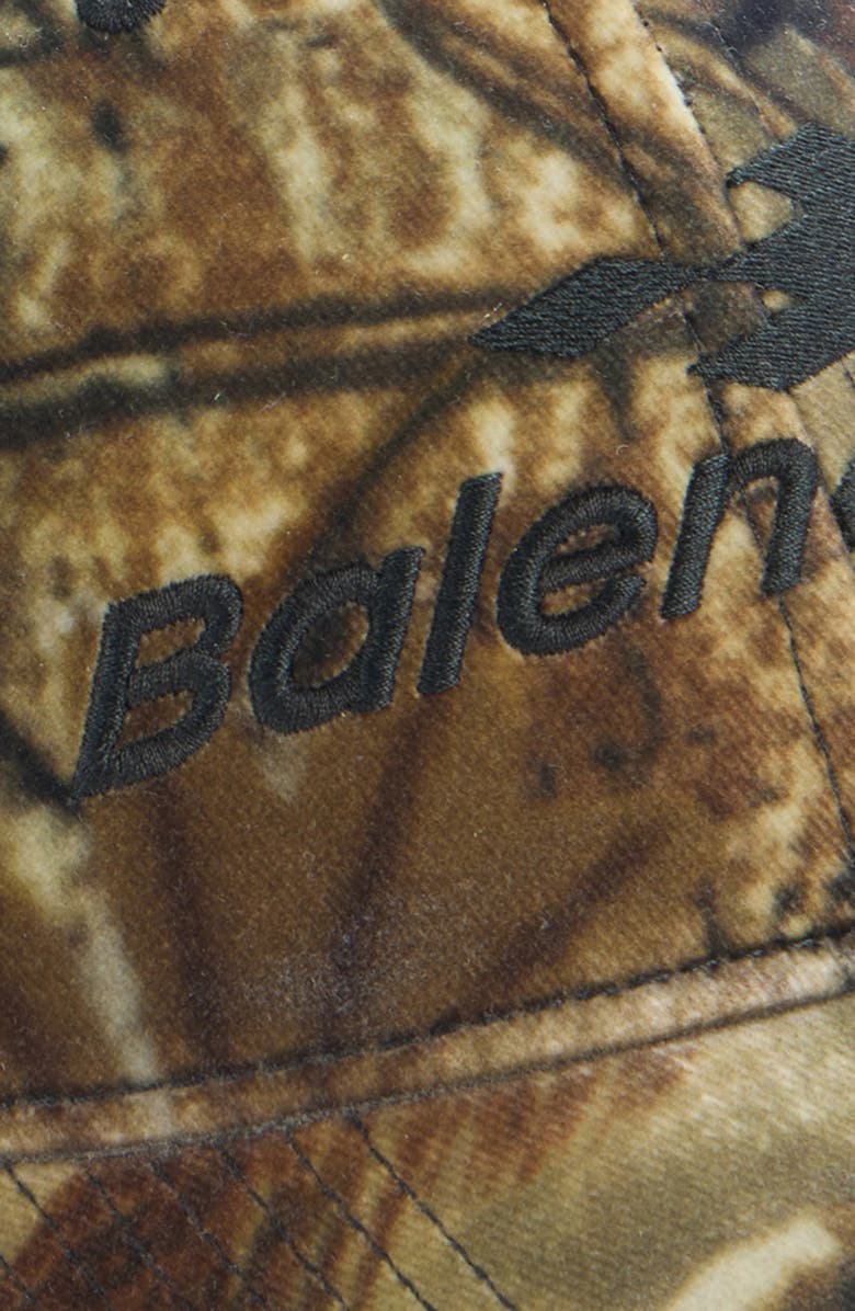 Balenciaga Diamond B Camo Cotton Twill Baseball Cap, Alternate, color, Brown
