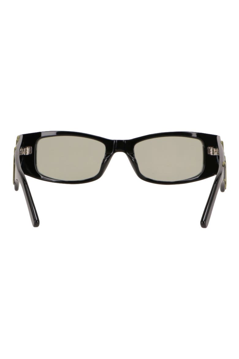 Angel Rectangular Sunglasses, Alternate, color, BLACK - GREEN