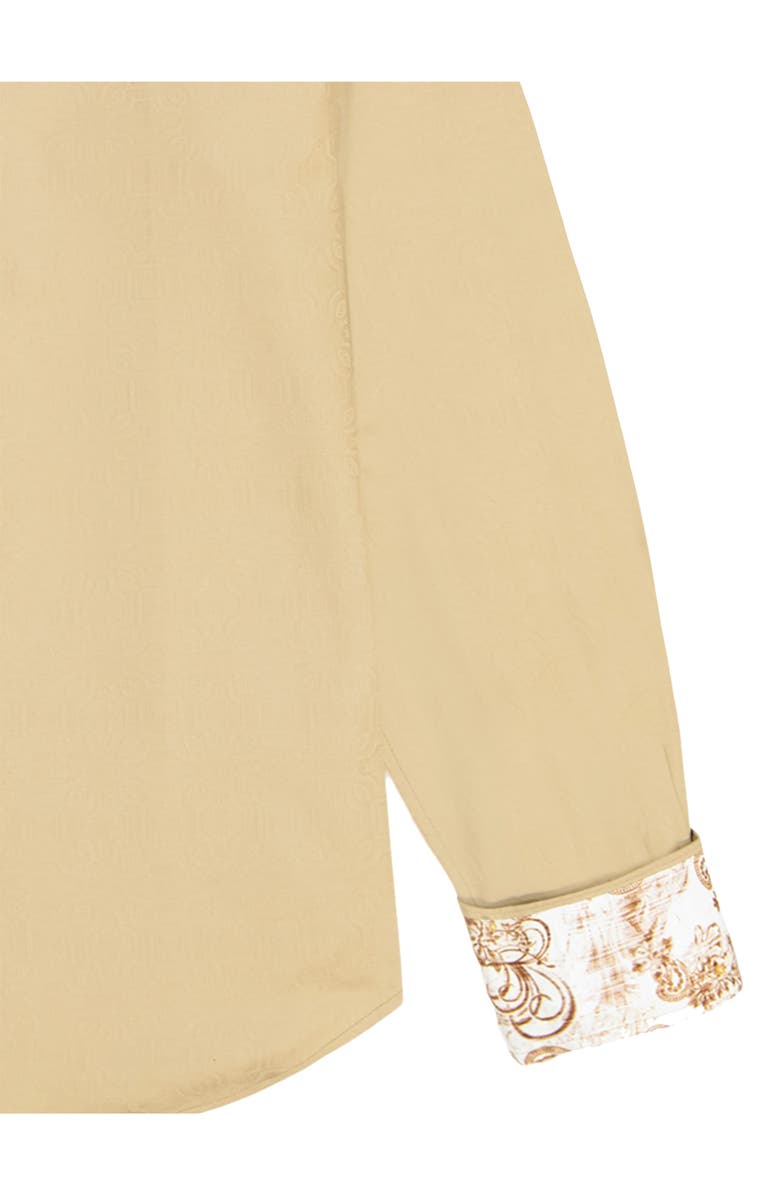 Robert Graham Odyssey Classic Fit Long Sleeve Stretch Cotton Button-Up Shirt, Alternate, color, Khaki