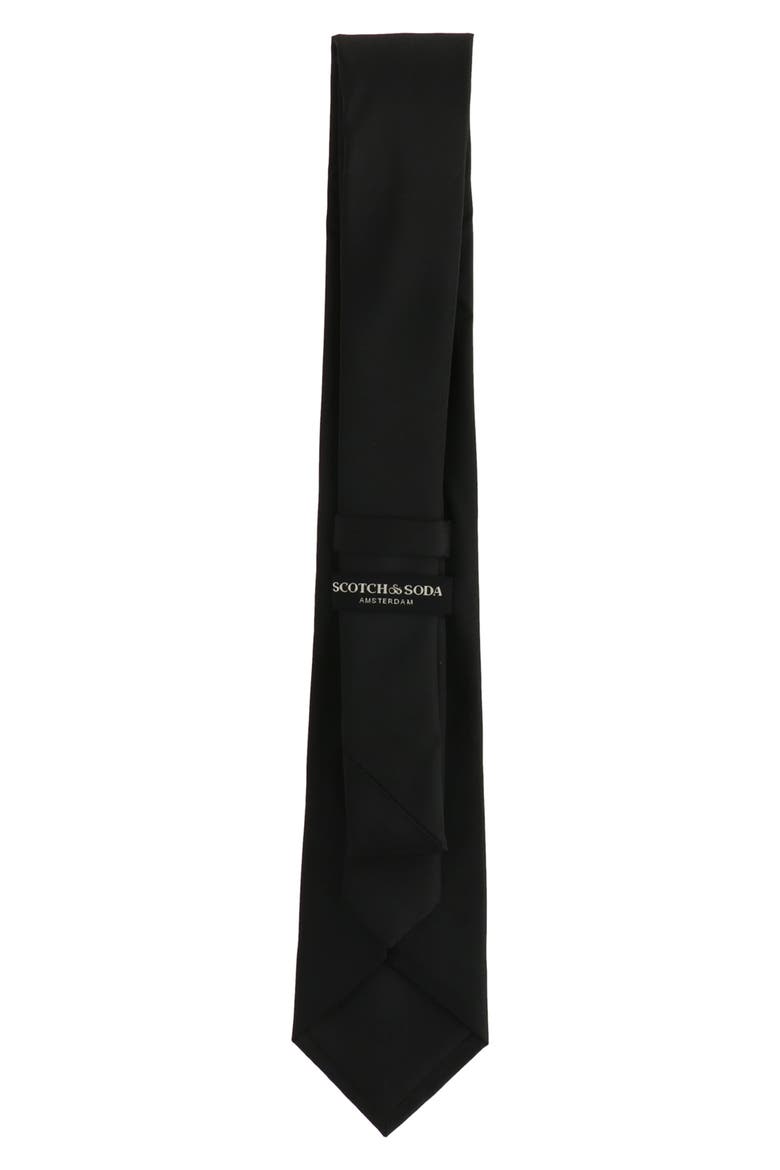 Solid Woven Tie, Alternate, color, BLACK