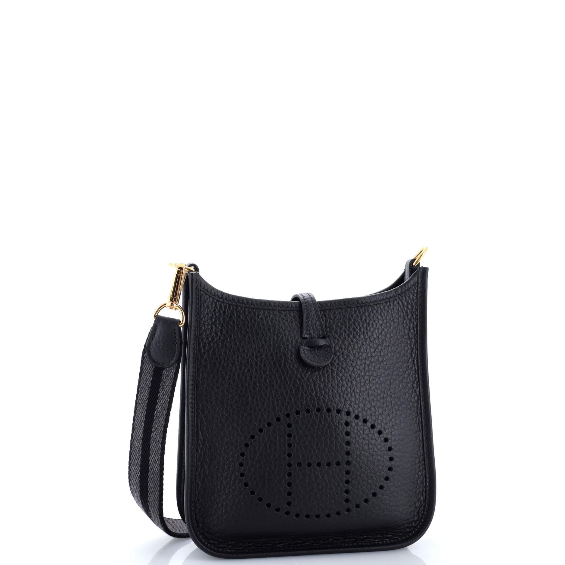 Pre-Owned Hermes Evelyne Bag Gen III Clemence TPM, Alternate, color, Noir