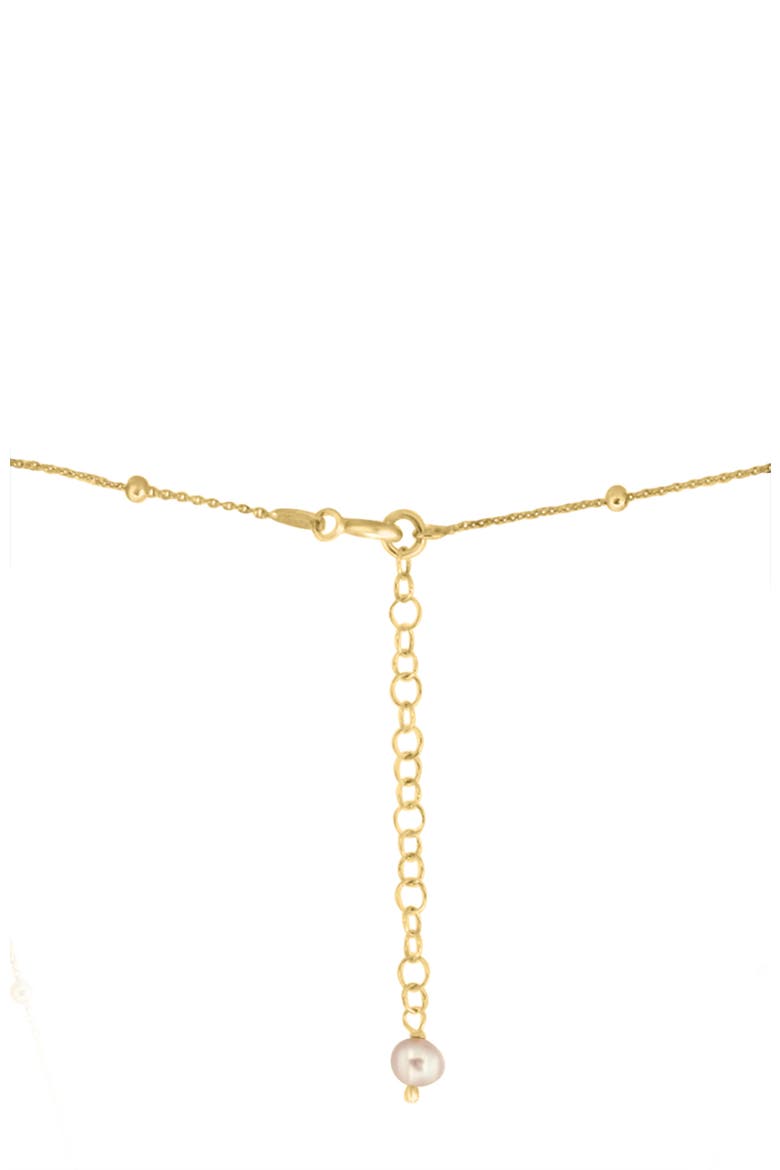 925 Gold Plated Silver ,Peach Freshwater Pearl Necklace, Alternate, color, Hematite and FW Blush Pearl