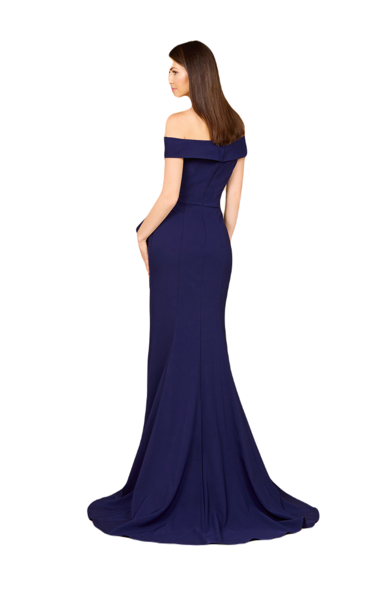 LARA New York Off Shoulder Knit Jersey Dress with Slit, Alternate, color, 