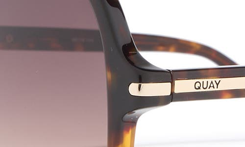 Quay Press Tour 60mm Gradient Square Sunglasses In Brown