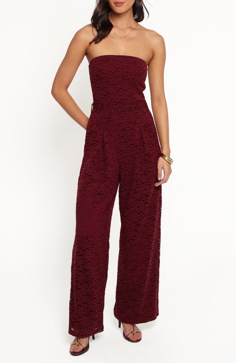 Harlie Strapless Lace Jumpsuit