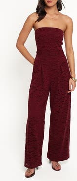 Petal & Pup Harlie Strapless Lace Jumpsuit