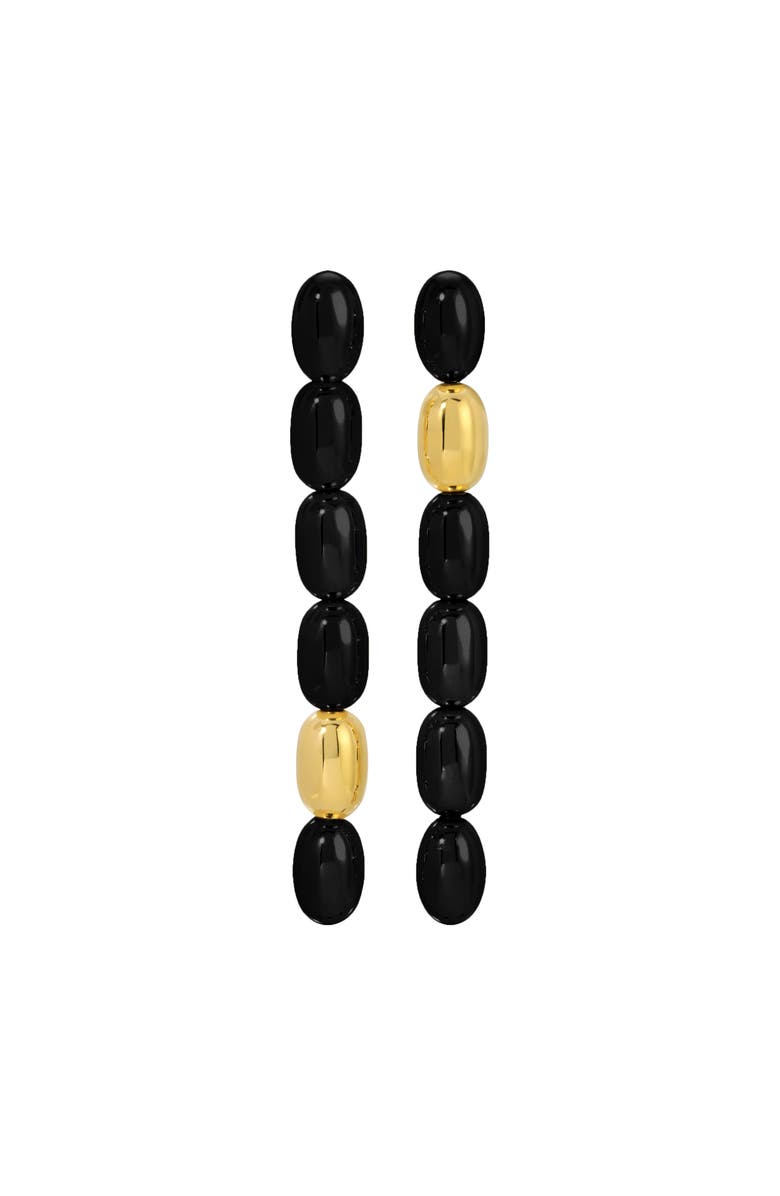 HEAVEN MAYHEM Edith Earrings, Main, color, Black/Gold