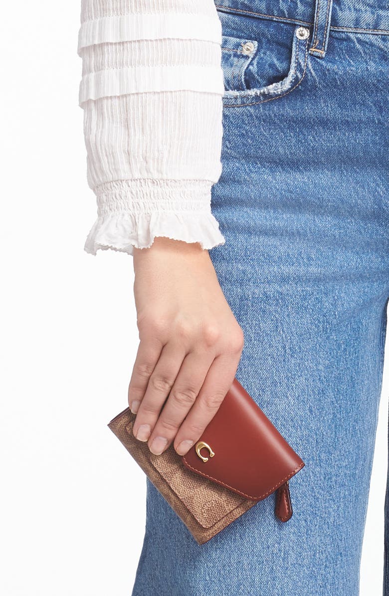 COACH Small Wyn Colorblock Signature Wallet, Alternate, color, 