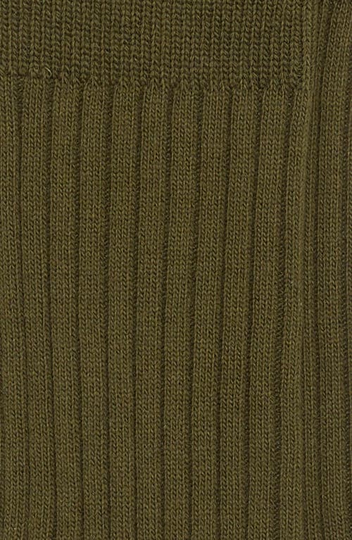 Nordstrom Ribbed Cotton Blend Socks In Green