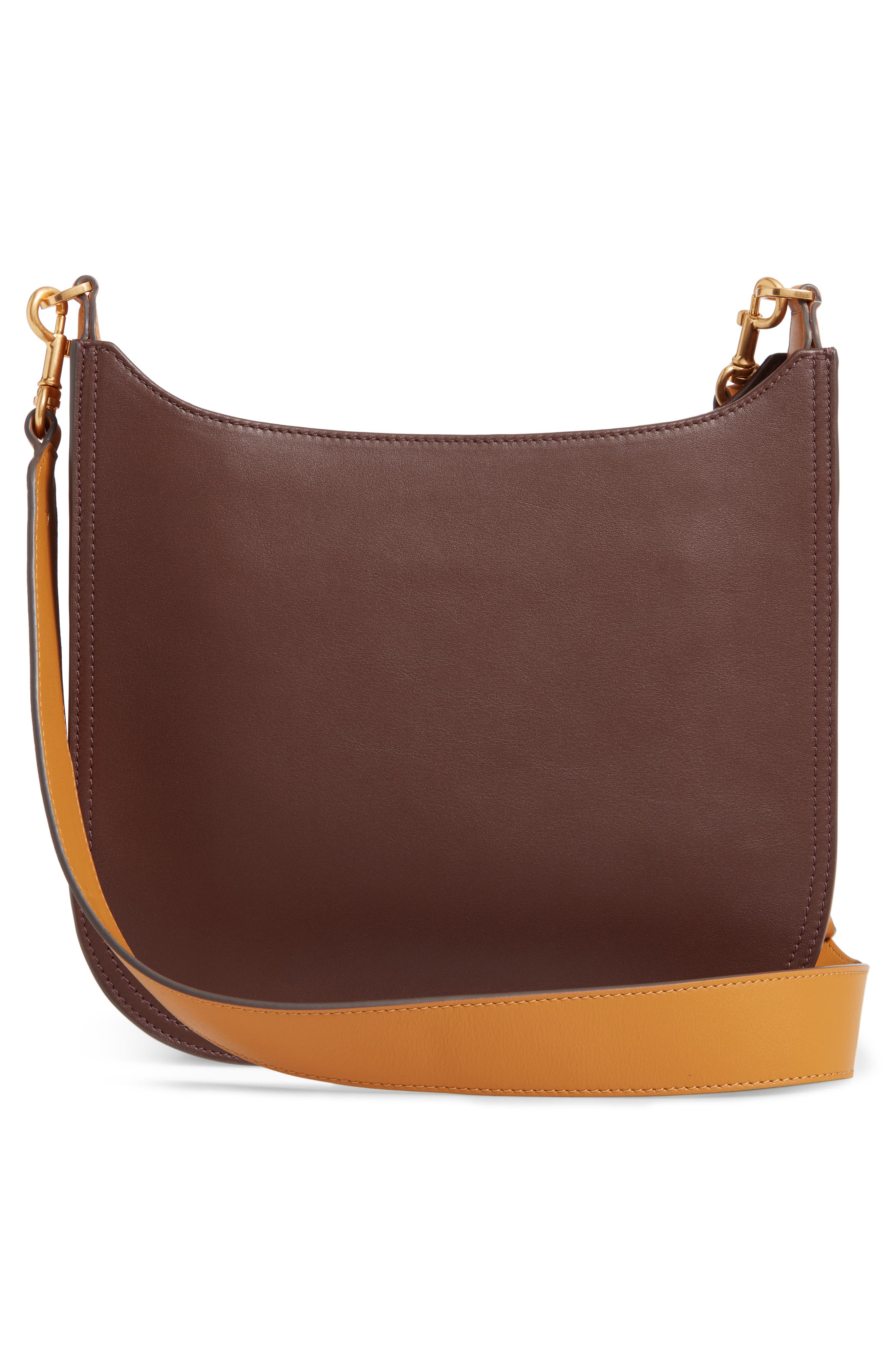 Tory Burch Ella Whipstitched Logo Leather Crossbody Bag, Alternate, color, 