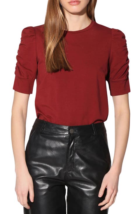 Skippy Ruched Sleeve T-Shirt