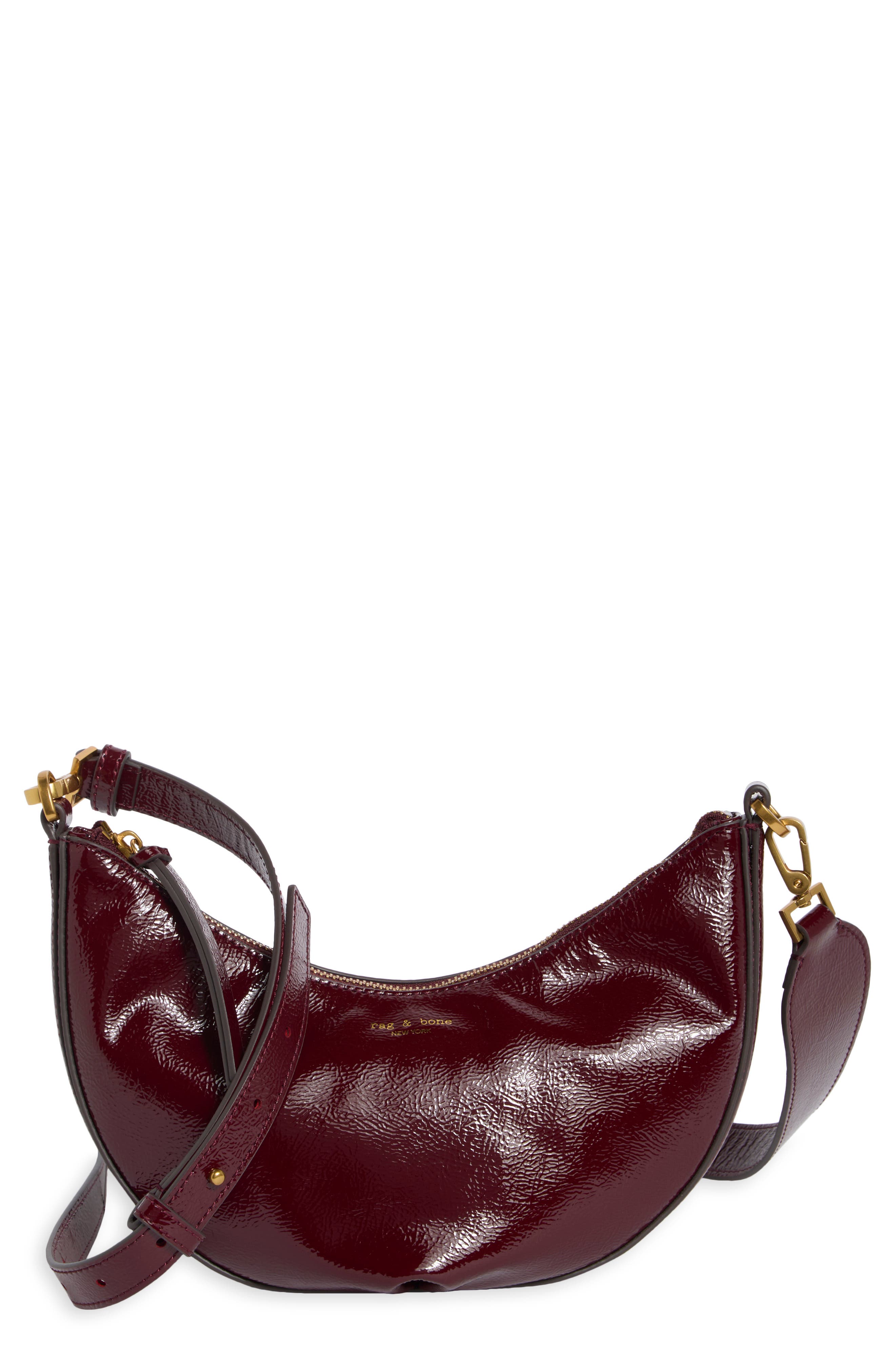 Alix Leather Crossbody Bag, Main, color, BLACKBERRY
