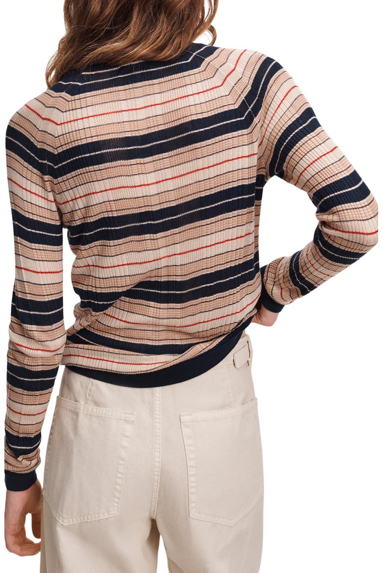 Teresa Striped Silk Blend Sweater, Alternate, color, NAVY MULTI