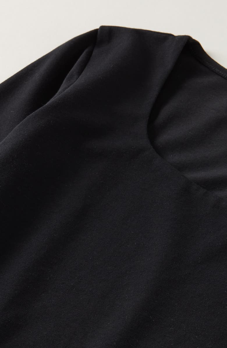 Nordstrom Kids' Cotton Scoop Neck T-Shirt, Alternate, color, Black