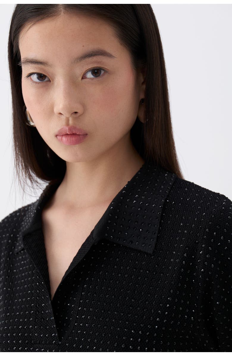 Nocturne Rhinestone Embroidered Knitwear Top, Alternate, color,