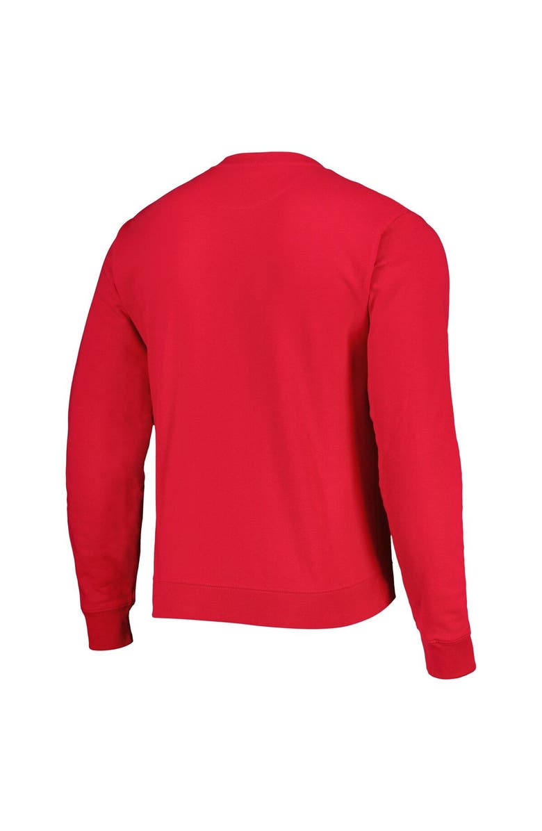LEAGUE COLLEGIATE WEAR Men's League Collegiate Wear Scarlet Nebraska Huskers 1965 Arch Essential Lightweight Pullover Sweatshirt, Main, color, Red
