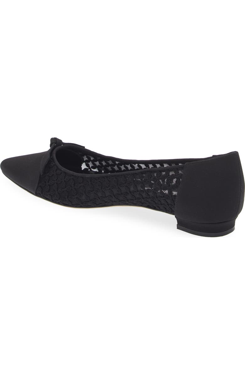 Manolo Blahnik Tiakala Lace Mesh Pointy Toe Flat, Alternate, color,