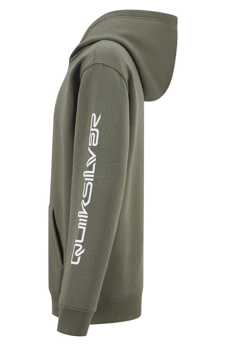 Quiksilver Kids' Omni Logo Fleece Pullover Hoodie, Alternate, color, Dusty Olive