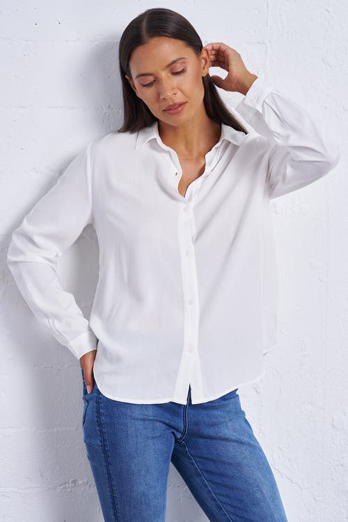 Franne Golde Easy Airy Poplin Button-up Shirt