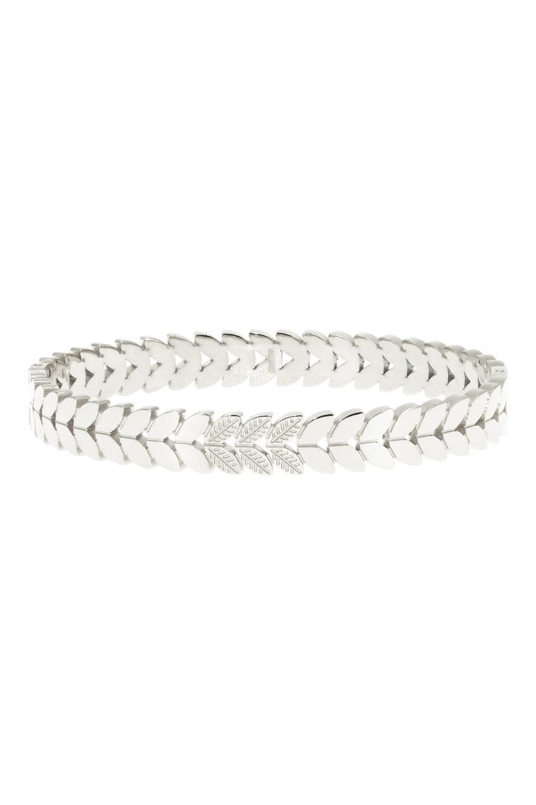 Braided Bangle, Main, color, SILVER