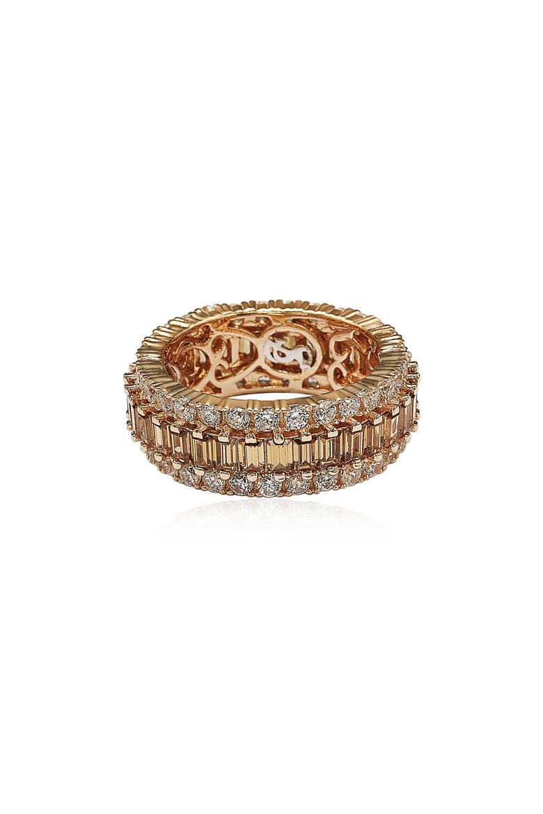 Eternity Cubic Zirconia Band Ring, Main, color, BROWN