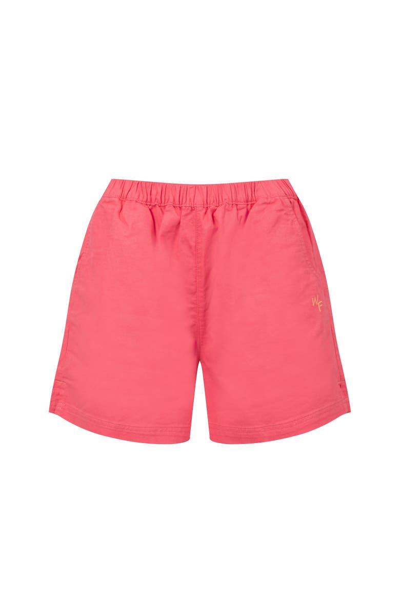 Jardin Elasticated Twill Shorts, Alternate, color, Flamingo