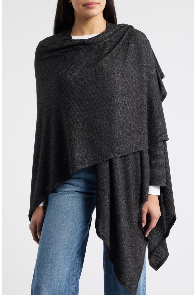 Rib Shawl, Alternate, color, CHARCOAL