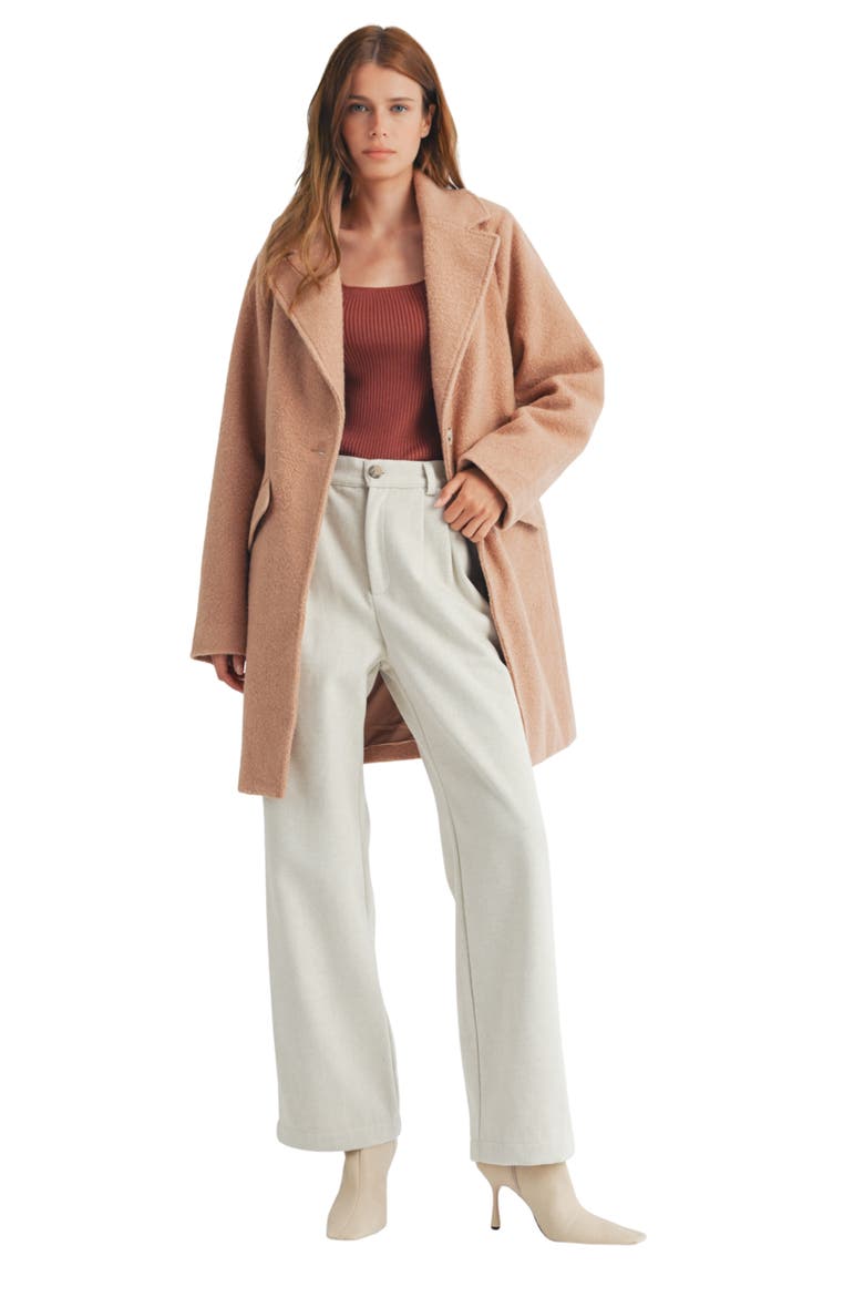 Pleated Wide Leg Trousers, Alternate, color, OATMEAL