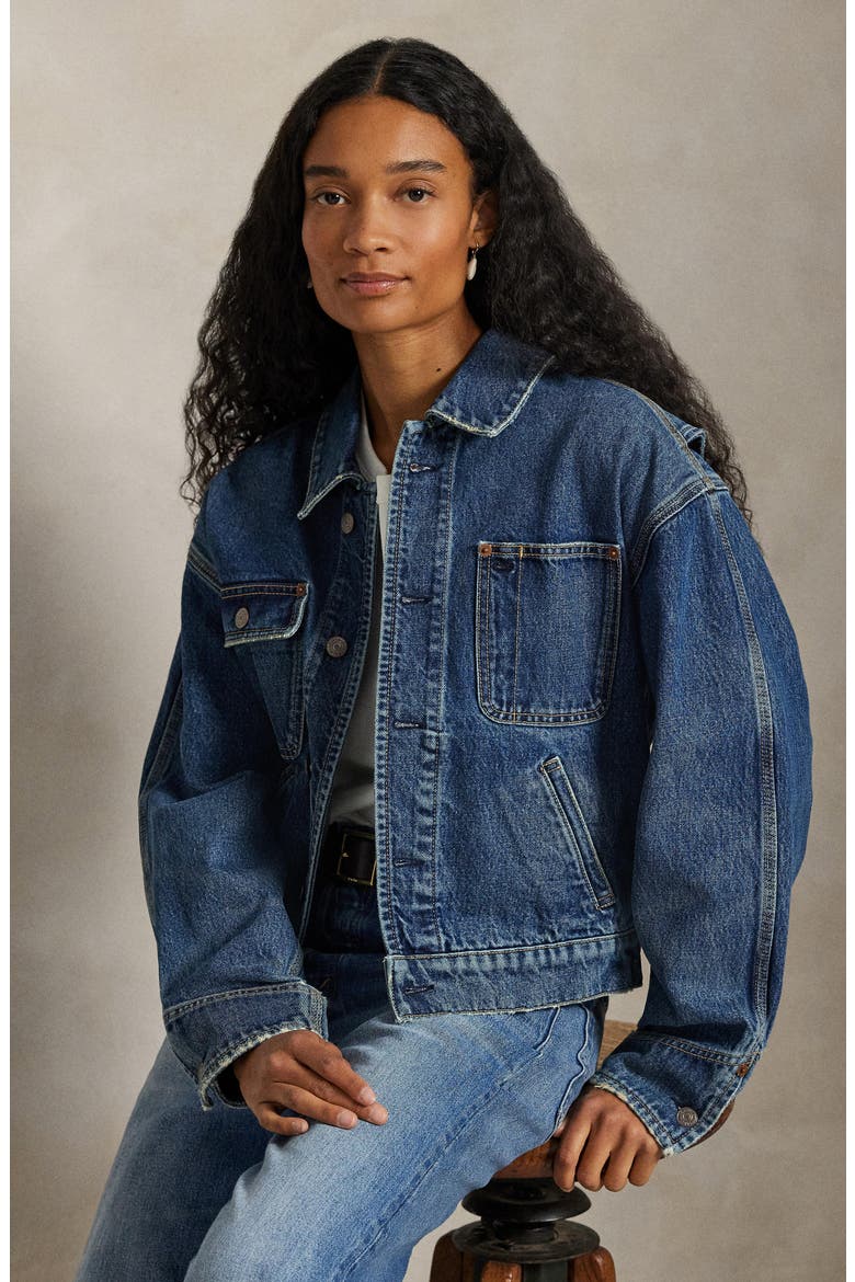 Dungaree Denim Jacket, Alternate, color, MENDEZ WASH