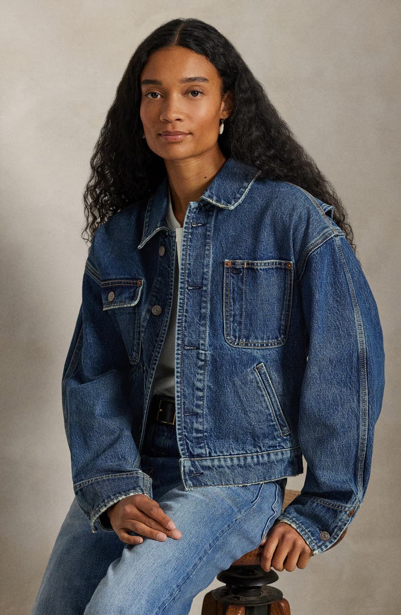 Polo Ralph Lauren Dungaree Denim Jacket, Alternate, color, Mendez Wash