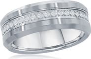 BLACKJACK CZ Tungsten Eternity Band