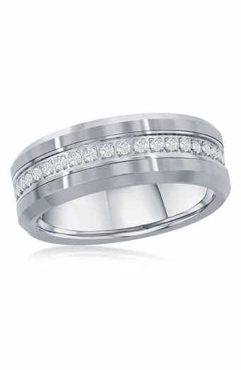 BLACKJACK CZ Tungsten Eternity Band