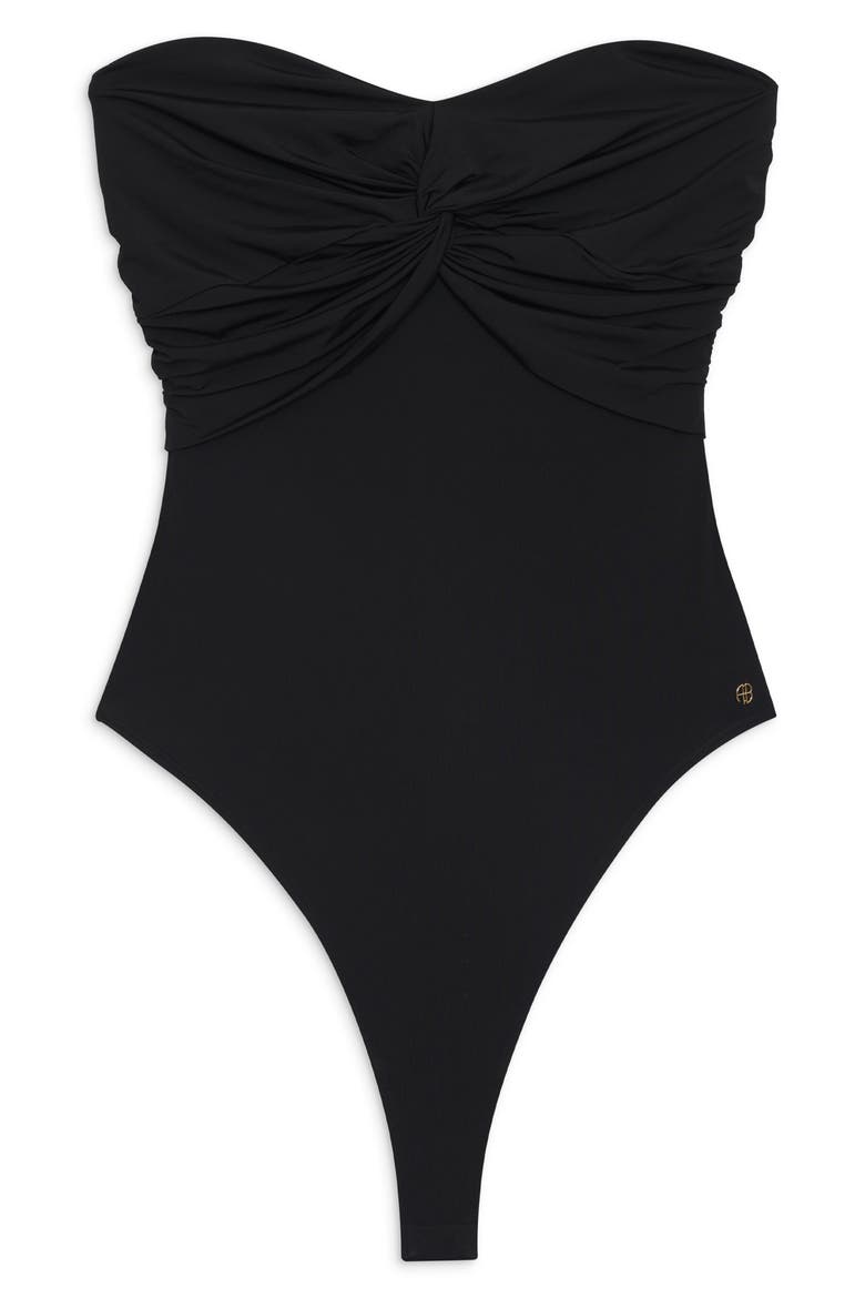 Ravine Strapless Bodysuit, Alternate, color, BLACK