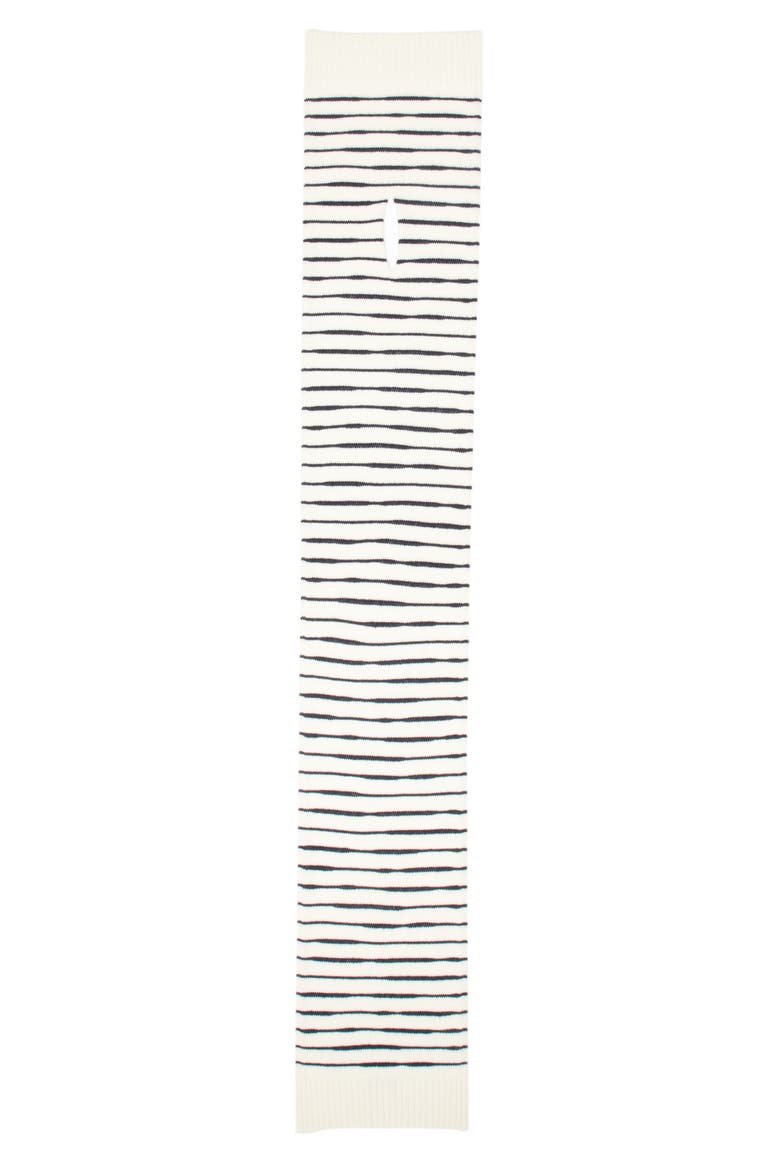 Sam Lambswool Scarf, Alternate, color, IVORY/ NAVY