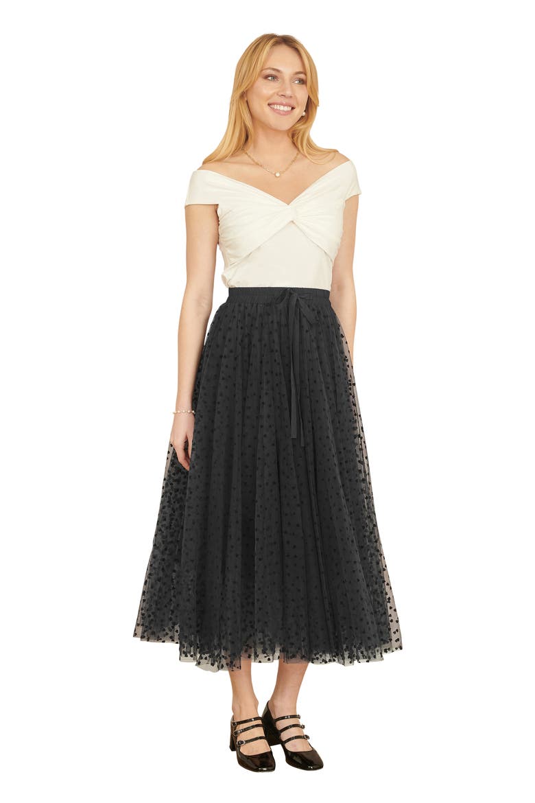 Mesh Tulle Skirt, Alternate, color, Black