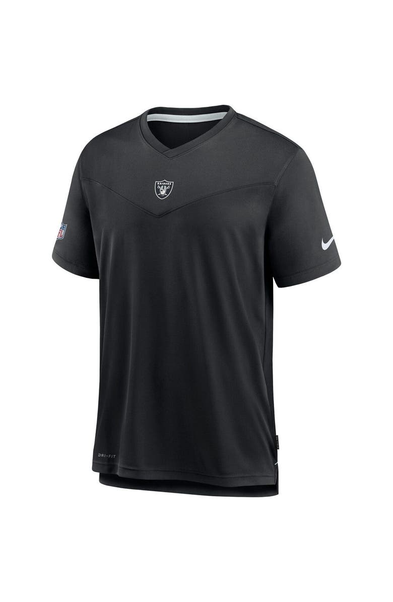 Nike Men's Nike Black Las Vegas Raiders Sideline Coaches Performance V-Neck T-Shirt, Alternate, color,