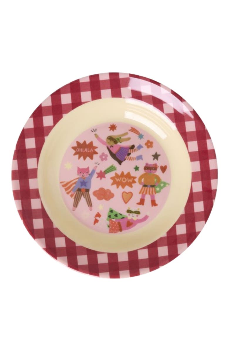 Rice by Rice Melamine Kids Bowl Hero, Main, color, Pink