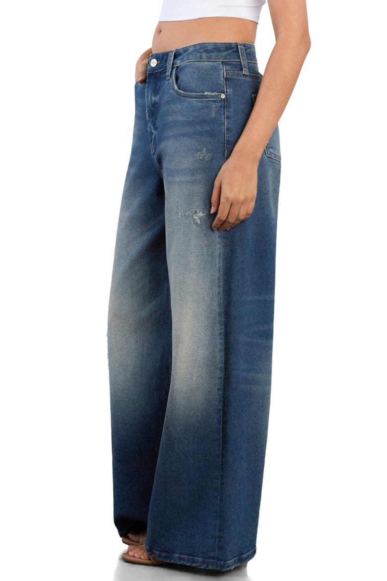 Worn Wide Leg Jeans, Alternate, color, WORN BLU