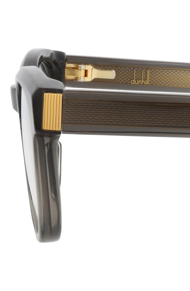 Dunhill 49mm Round Optical Glasses, Alternate, color, Grey / Grey Transparent