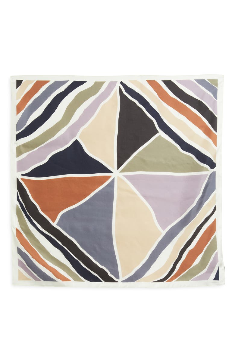 Nordstrom Printed Square Silk Scarf, Alternate, color, 